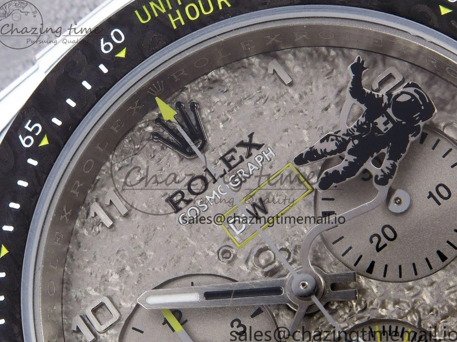 0505 Tailored Daytona DIW Space Mission Gray Textured Dial on Gray Nylon Strap A4130 Clone 1279